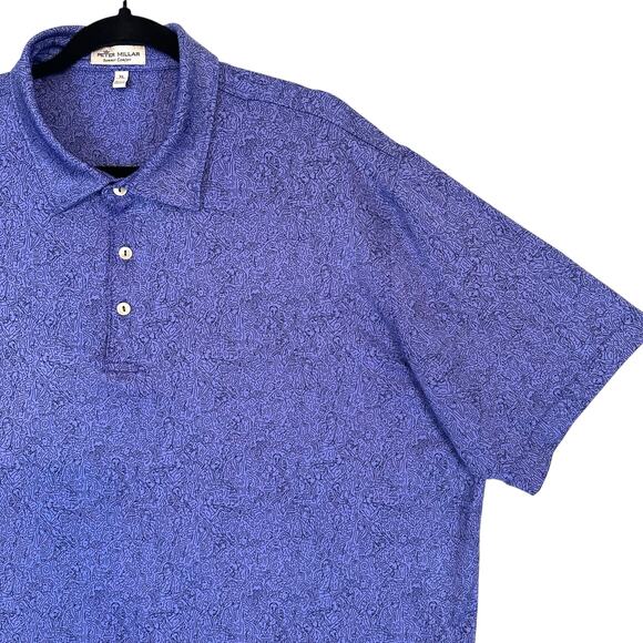 Peter Millar XL Mens Polo Shirt Jazz Greats Print Summer Comfort Dizzy Miles - Picture 2 of 12